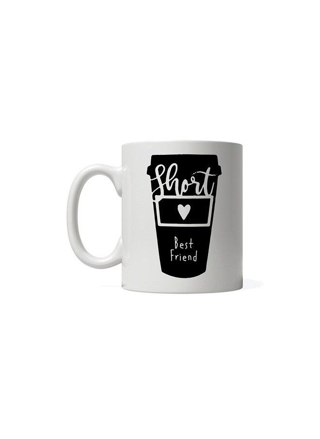 Giftmate Giftmate Short Best Friend Printed Ceramic Tea and Coffee Mug 320ml  - Image 1