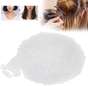 Betued 100g Hair Extension Keratin Granule Transparent Keratin Glue Pellet Granule Bead Hot Fusion Extension Glue Bead Accessory Tips for Hair Extension - Image 2
