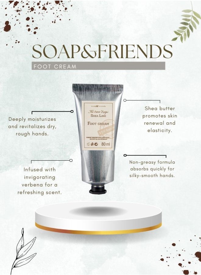 Soap&Friends Soap&Friends Foot Cream 80ml – Moisturizing Repair Cream with 15% Shea Butter & Urea – Nourishing, Natural Formula for Dry Feet & Cracked Heels  - Image 3