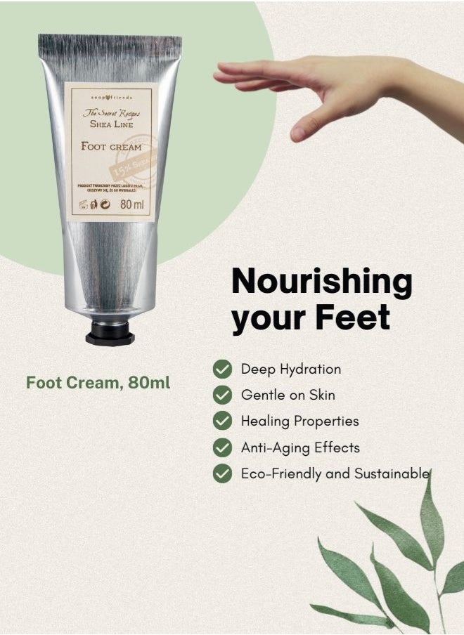 Soap&Friends Soap&Friends Foot Cream 80ml – Moisturizing Repair Cream with 15% Shea Butter & Urea – Nourishing, Natural Formula for Dry Feet & Cracked Heels  - Image 4
