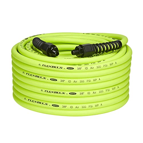 Flexzilla Pro Air Hose, 3/8 in. x 100 ft., Heavy Duty, Lightweight, Hybrid, ZillaGreen - HFZP38100YW2 - Image 1