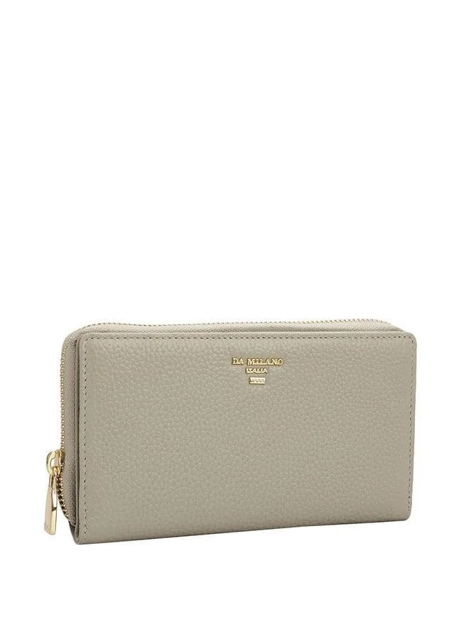 Da Milano Da Milano Women's Wax-Finish Leather Continental Wallet - Khaki (LW-10018OL)