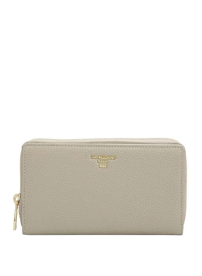 Da Milano Da Milano Women's Wax-Finish Leather Continental Wallet - Khaki (LW-10018OL)