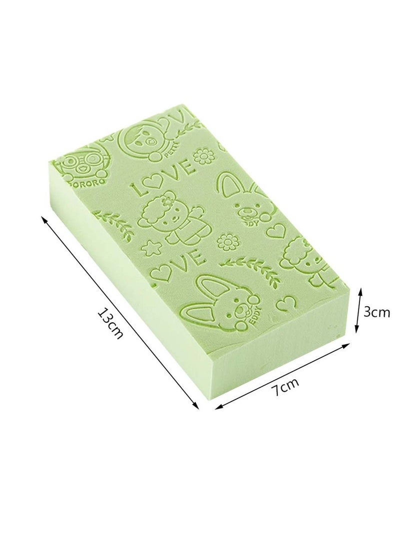 SYOSI Body Exfoliating Sponge Baby Shower Brush Soft Bath Cleaning for Adults Kids Men Women Skin Spa Smooth 3 Pcs - Image 2