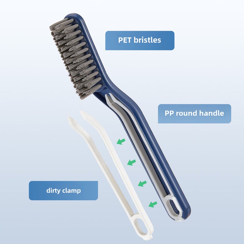 Floor seam brush bathroom floor brush bathroom gap floor washing Wall wash basin window tile bristle cleaning brush(Blue) - Image 3