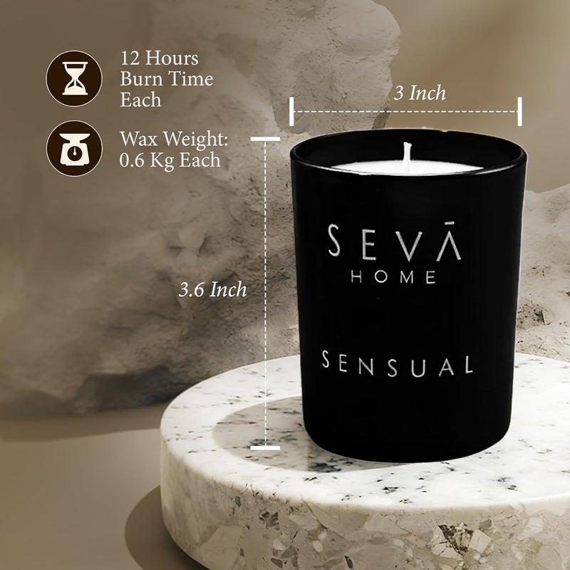 SEVA HOME الأجواء - مجموعة من 3 شموع معطرة لتزيين المنزل - Image 4