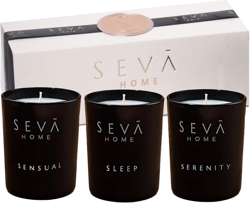 SEVA HOME الأجواء - مجموعة من 3 شموع معطرة لتزيين المنزل - Image 1