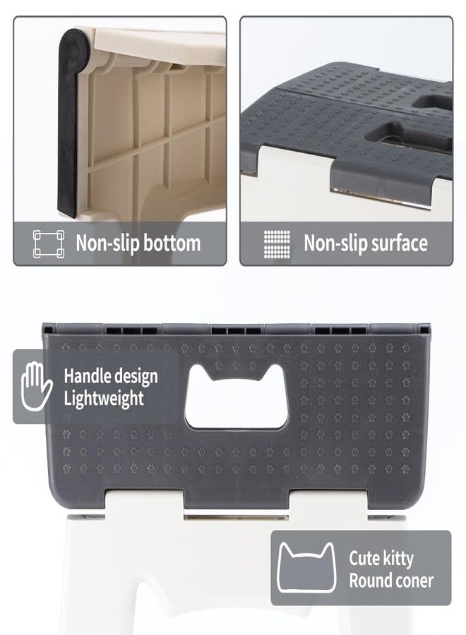 Brikipth urable One-Step Folding Stool, Portable Household Step Ladder for Various Room Types Heavy Duty Folding Stool, Small Home Chair for Enhanced Security and Strong Carry (Grey) - Image 4