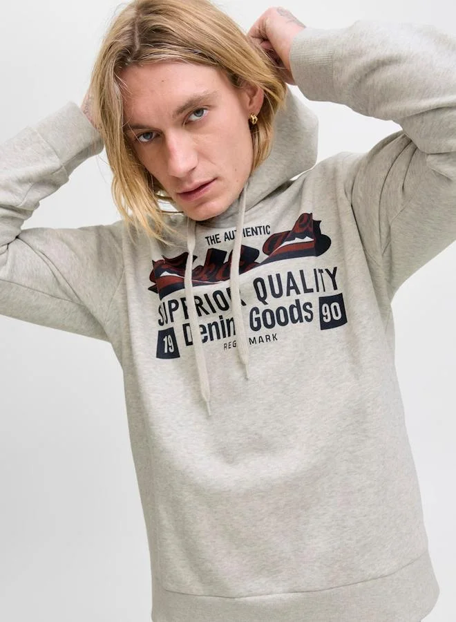 JACK & JONES Jack And Jones JJELOGO Logo Graphic Hoodie
