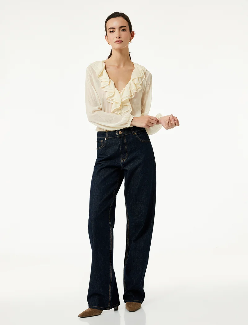 Koton Ruffle Chiffon Blouse