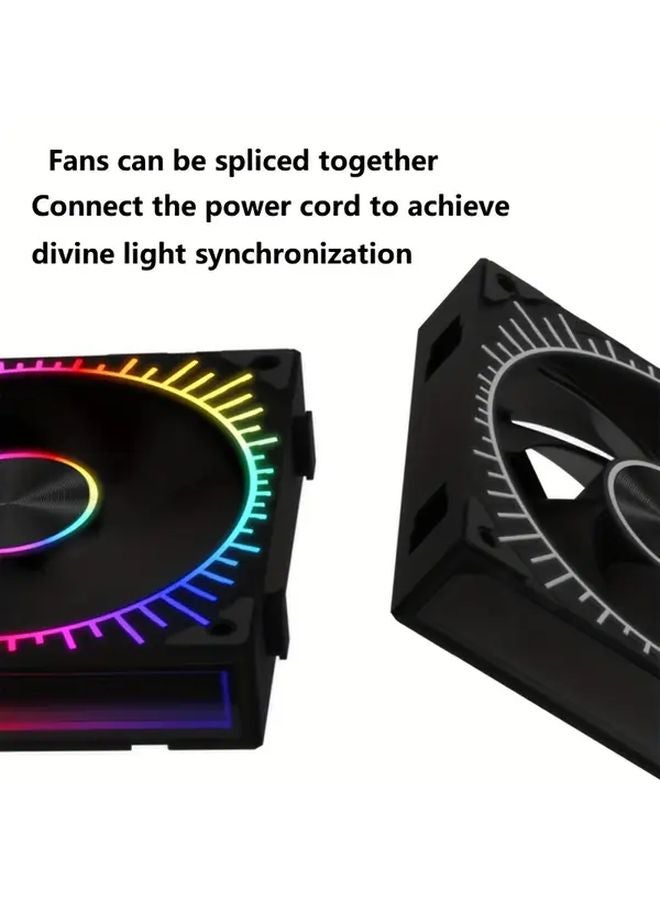 Star Can ARGB Splicing Three White Reverse Fans Dynamic Liquid Cooling PC Case - Image 5