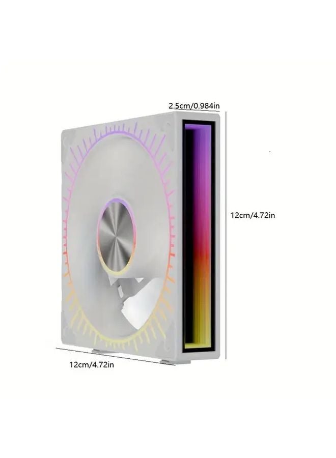 Star Can ARGB Splicing Three White Reverse Fans Dynamic Liquid Cooling PC Case - Image 3