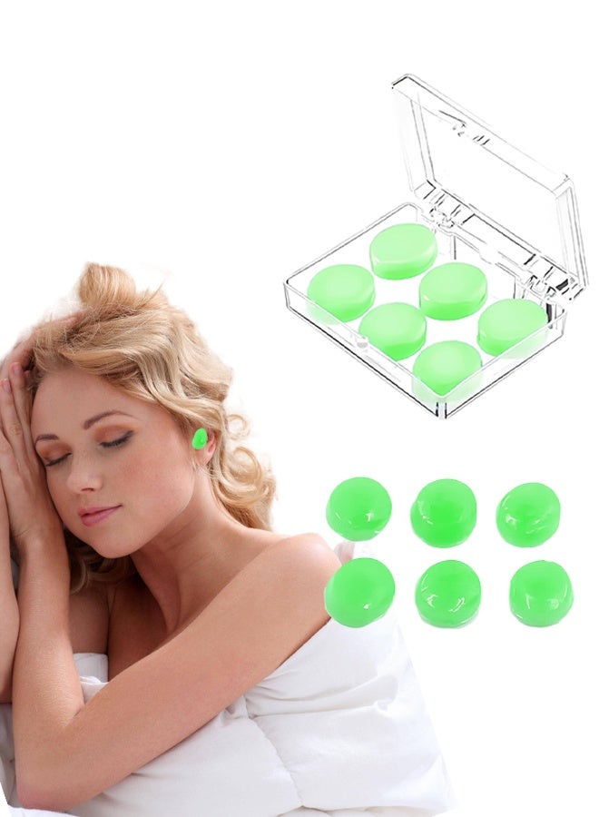 Wish Plus Earplugs for Sleeping Swimming – Reusable Moldable Soft Gel Strong Noise Cancelling Ear Plugs, Zero Pressure Fit (GREEN) - Image 1