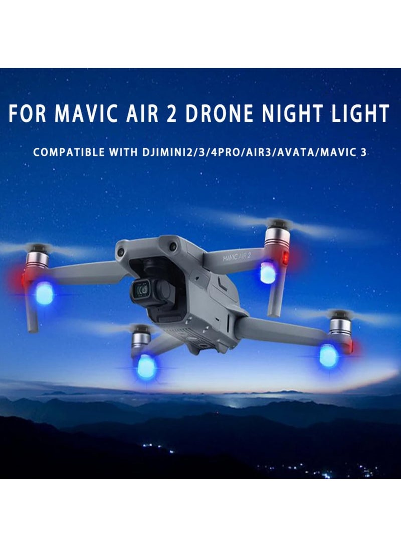 4pcs Night Flying Signal Strobe LED Flash Lights for DJI NEO Mavic 3 Air 2 2S Mini 3 PRO 2 Pro Zoom FPV Anti Collision Safety Light with 4 Colors - Image 2