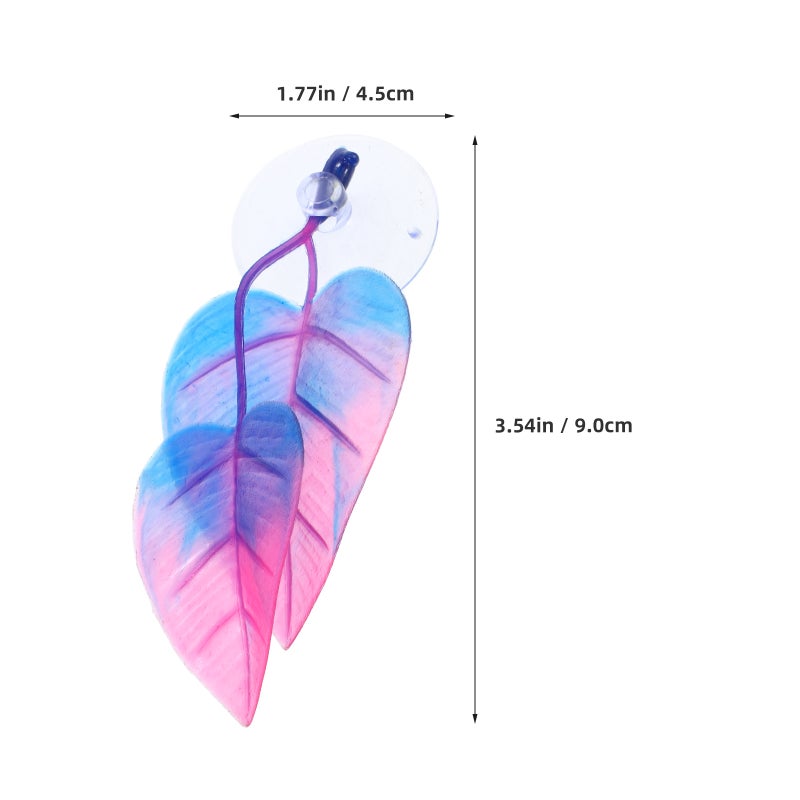 2pcs Artificial Betta Fish Leaf Resting And Spawning Bed With Cup Simulated Plants Aquarium Decorations For Fish Realistic Plastics Plants - Image 4
