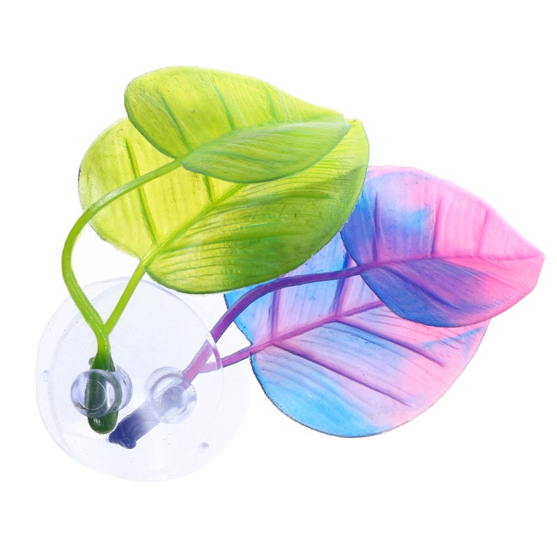 2pcs Artificial Betta Fish Leaf Resting And Spawning Bed With Cup Simulated Plants Aquarium Decorations For Fish Realistic Plastics Plants - Image 5