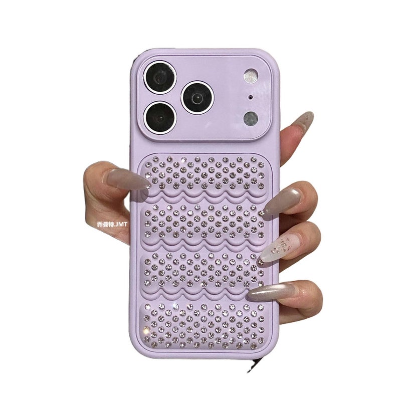BB غطاء واقي بAcrylic لـ iPhone 14 / 14 Plus / 14 Pro / 14 Pro Max مع مقاوم للصدمات وحماية من السقوط مع مقاوم للصدمات مع حامل قائم مع مغناطيس قوي باللون بنفسجي مغناطيسي بوظيفة حامل م. - Image 1