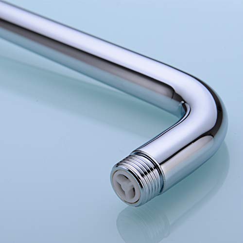 CANRAY Chrome Shower Extension Arm and Flange, 16 Inch Stainless Steel Extra Long Arm with Check Valve for Rain Shower Head, Universal Showering Components Straight Wall-Mounted - Image 3