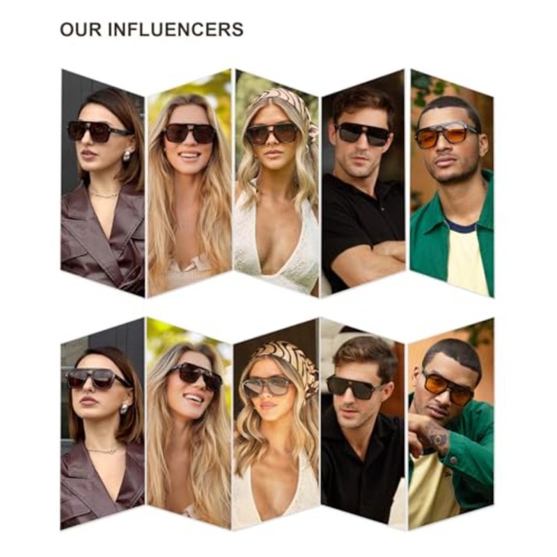 SOJOS Retro Thick Polarized Aviator Sunglasses for Women Men, Large Trendy Bold Square Pilot Shades SJ2385 - Image 3