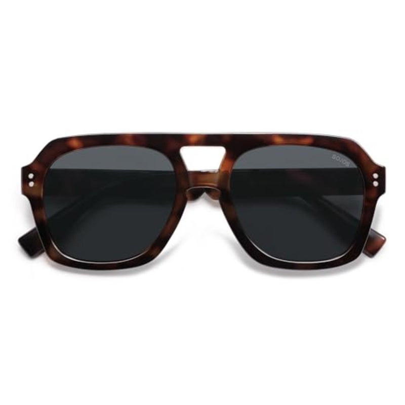 SOJOS Retro Thick Polarized Aviator Sunglasses for Women Men, Large Trendy Bold Square Pilot Shades SJ2385 - Image 1