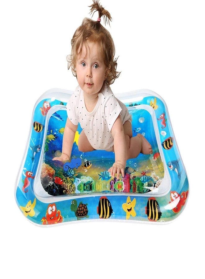 NGEL Inflatable Baby Slapped Pad Toy, Tummy Time Floor Cushion Fun Activity Play Center, Indoor Outdoor Baby Water Playmate(Print May Vary) - Image 1