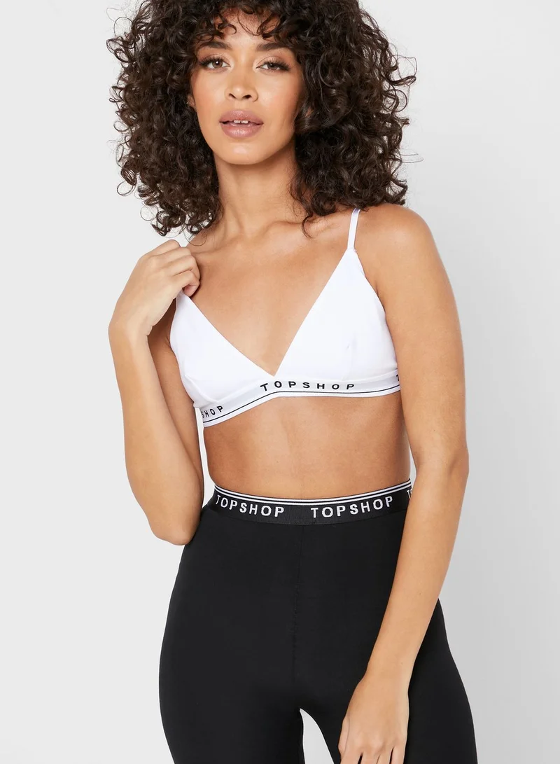 TOPSHOP Logo Band Sports Bra