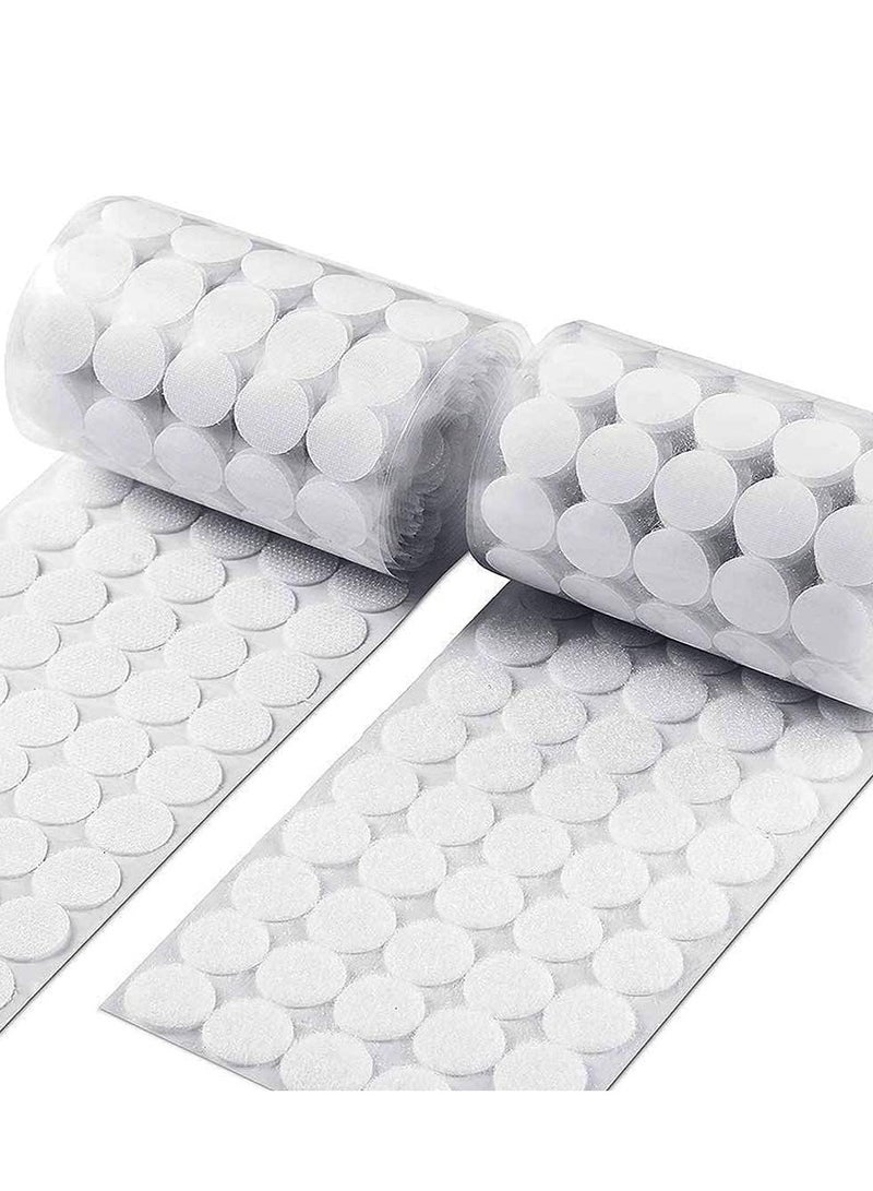 Self Adhesive Dots, Strong Adhesive 1000pcs(500 Pairs) 15mm Diameter Sticky Back Coins Nylon Coins, Hook  Loop Dots with Waterproof Sticky Glue Coins Tapes, Very Suitable for Classroom, Office, Home - Image 1