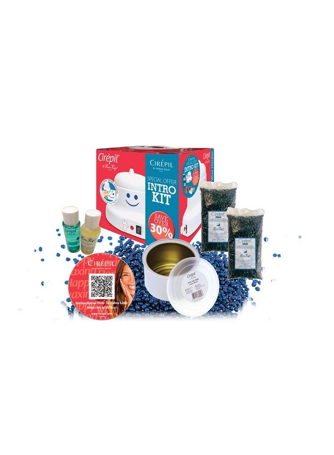 cirepil - Waxing Kit - At Home Introduction Kit - Heater, Blue Wax Beads, Pre & Post Products & An Empty Tin - The Best Temperature For Your Cirepil Wax - Image 1