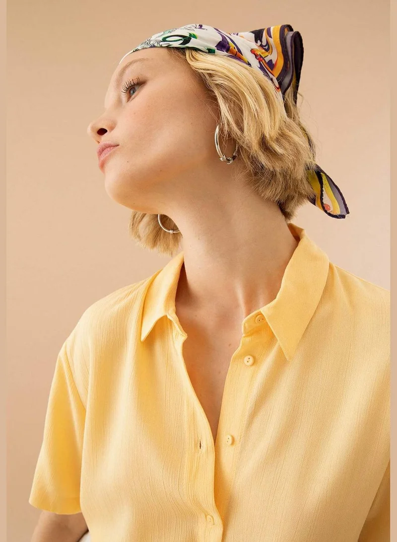 ديفاكتو Regular Fit Short Sleeve Printed Shirt