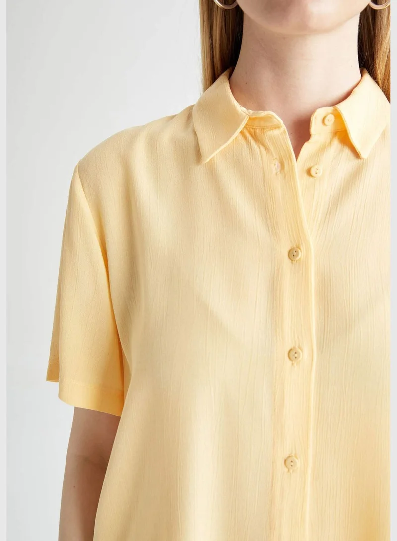 ديفاكتو Regular Fit Short Sleeve Printed Shirt