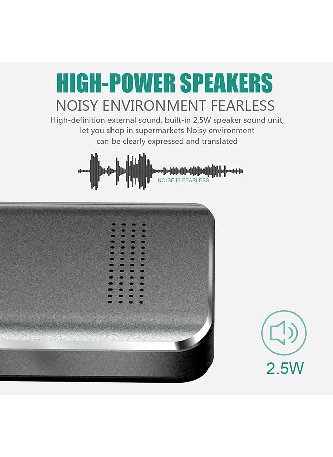 Language Translator Device Portable Voice Interpreter in 137 Languages Real-time 2-WAY Voice Translator Support Recording Text Translate Photo Translating Chinese/English/Japanese/Korean