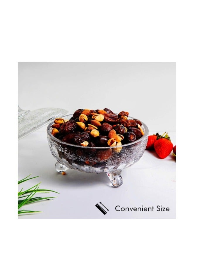 عبوتان من برطمان حلوى زجاجي مع غطاء، وعاء تخزين زجاجي للحلوى السكرية - Image 2