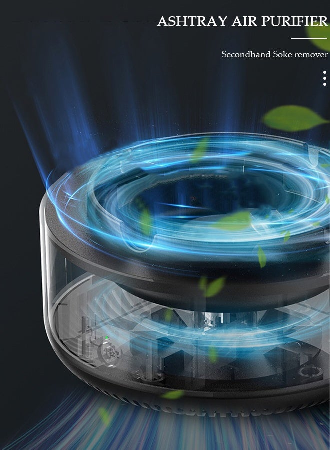 DUNISO Self extinguishing Ashtray 2 in 1 with Air Purifier Multifunctional Ashtray  Electronic Ashtray with Filter for Outdoor Home Office Indoor Decoration - Image 3