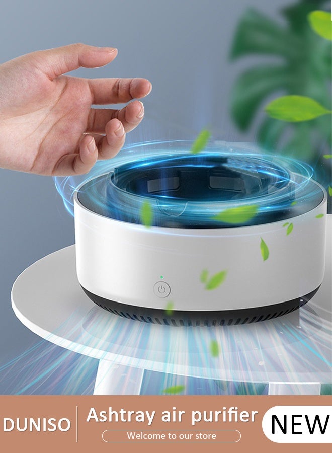 DUNISO Self extinguishing Ashtray 2 in 1 with Air Purifier Multifunctional Ashtray  Electronic Ashtray with Filter for Outdoor Home Office Indoor Decoration - Image 1