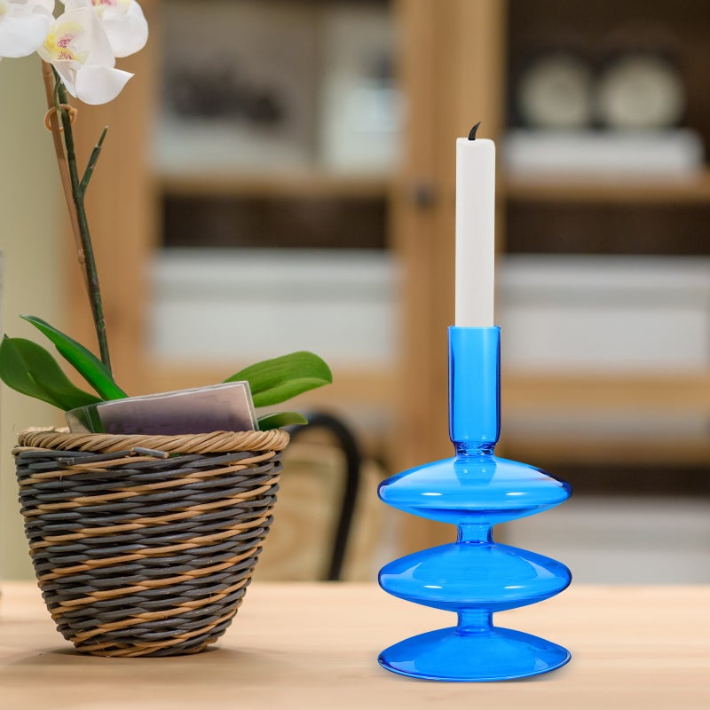Glass Candle Holder Banquet Pillar Candle Holder Glass Tealight Candle Holder - Image 5