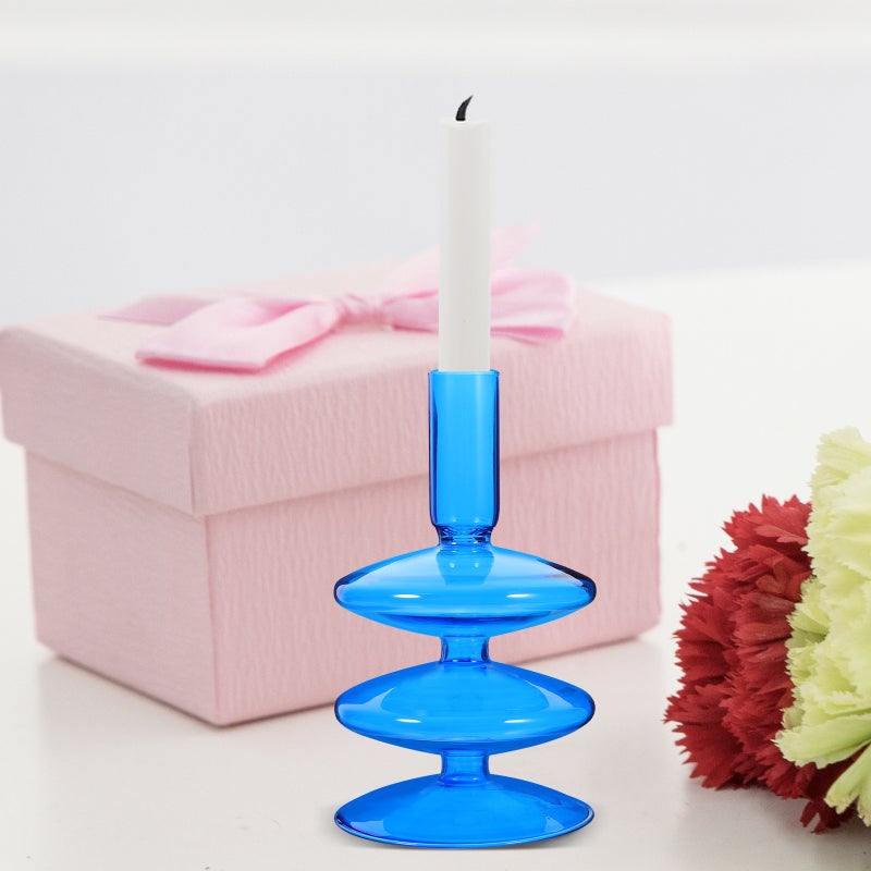 Glass Candle Holder Banquet Pillar Candle Holder Glass Tealight Candle Holder - Image 4
