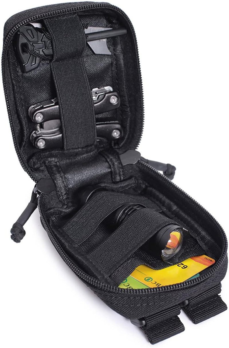 cheekyglo Portable Mini Small Package Small Waist Pack Multifunctional Utility Pouch Hanging Backpack Accessories for Hiking, Hunting, Camping,Black - Image 4
