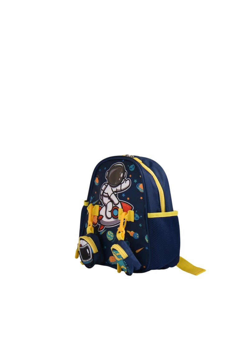 Supercute Kids Astronaut Backpack SF309 | 11 Inch Space Theme Small School Bag | Lightweight Children’s Backpack - Image 2
