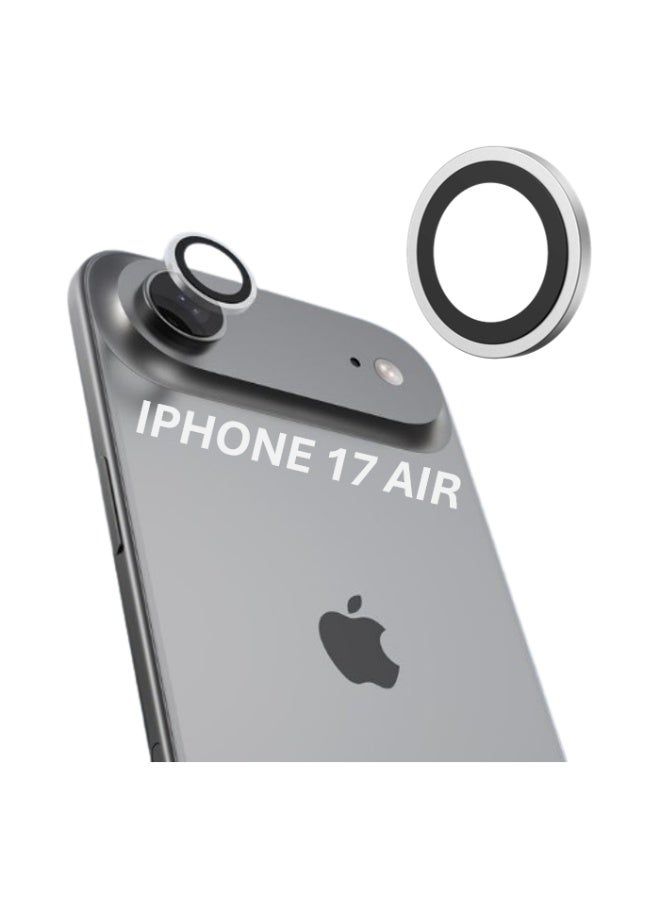 ديفيا واقي عدسة آيفون 17 آير فضي – زجاج مقوّى مع إطار تيتانيوم حماية فاخرة بتقنية AR مزدوجة ووضوح فائق 99% - Image 3