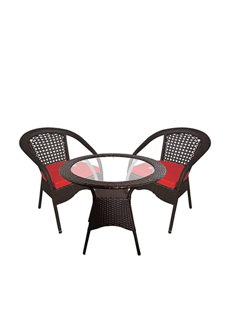 ANAND INDIA GROUPS ANAND INDIA GROUPS D8Indoor Outdoor Living Room Balcony Garden2 Chair 1 Table Furniture Set Coffee Chair Table Set Powder Coated 