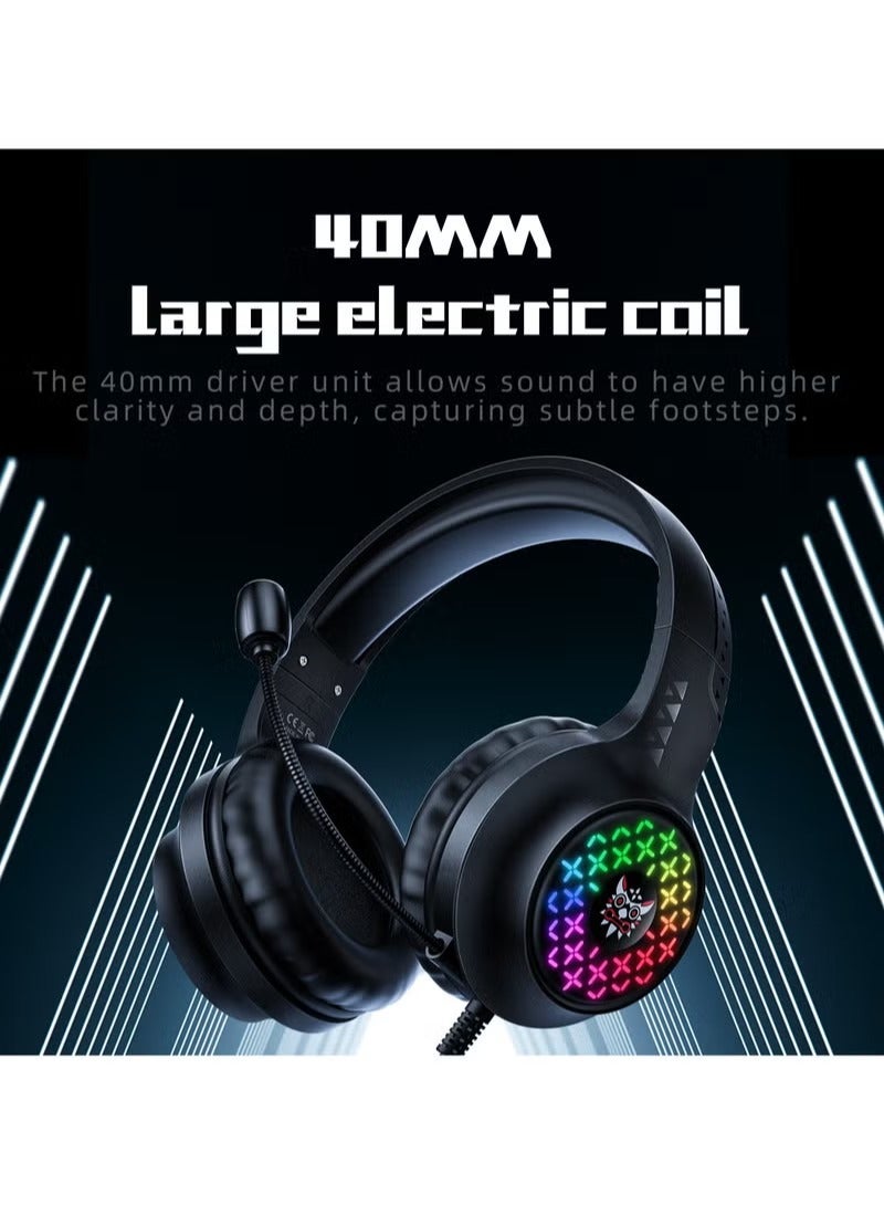 ONIKUMA TZ5006 5 in 1 Combo Gaming Set with Keyboard Mouse Headset Stand and Mousepad - Image 4