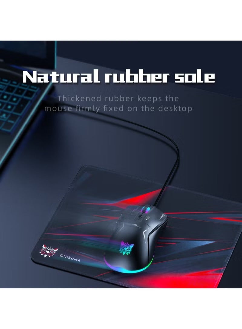 ONIKUMA TZ5006 5 in 1 Combo Gaming Set with Keyboard Mouse Headset Stand and Mousepad - Image 5