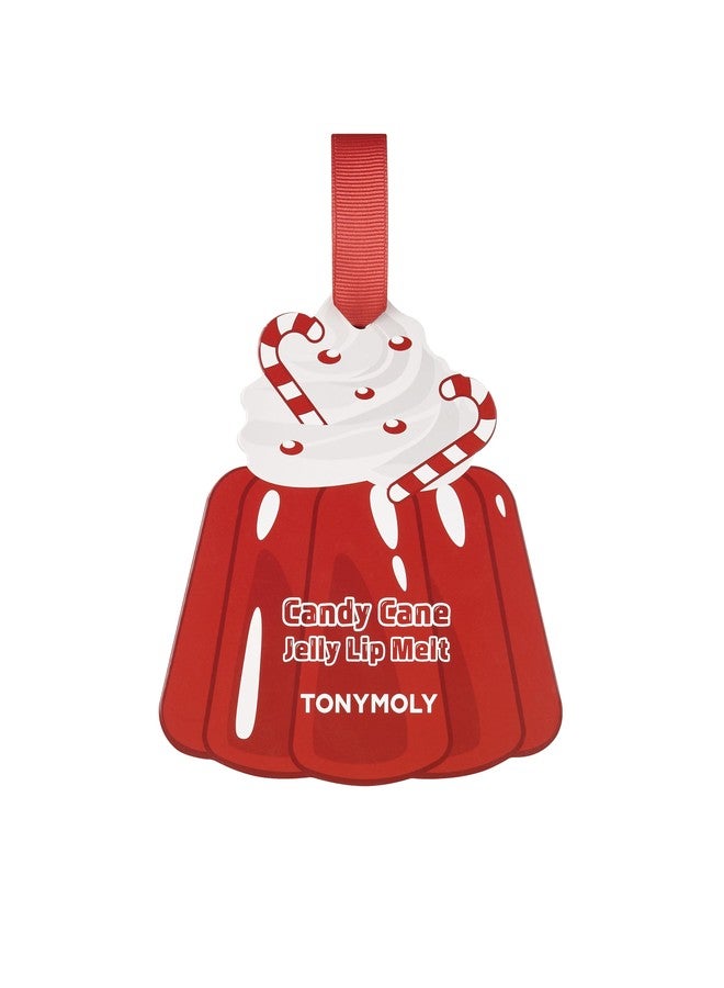 TONYMOLY Candy Cane Jelly Lip Melt Ornament, Limited Edition Holiday Flavors, 9g - Image 1