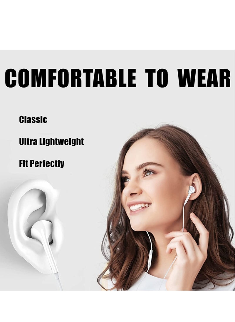 ELTRAZONE - iPhone Earbuds Headphones with Lightning Connector, [MFi Certified] Wired in-Ear Earphones with Microphone and Volume Control Compatible with iPhone 13/12/11 Pro Max/XS Max/X/8 Plus/7 - White - Image 1