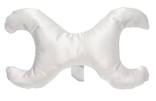 Save My Face!" Pillow The Original Anti-Wrinkle PILLOWETTE Just The Pillow in Satin White, La Petite Size, Down Alternative Fill - Image 1