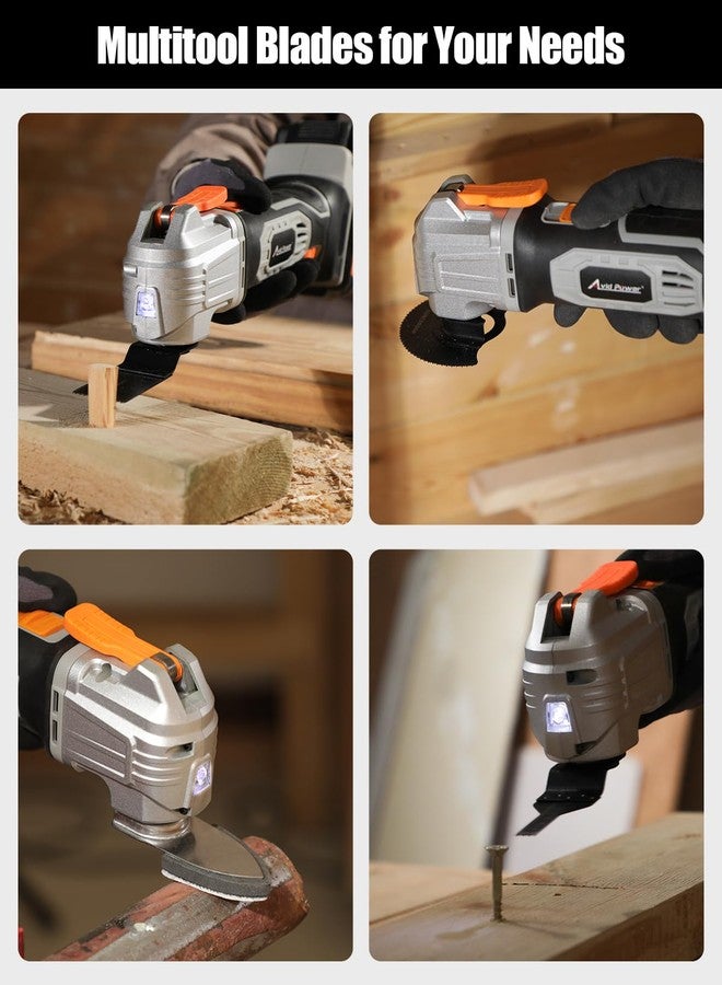 AVID POWER 112Pcs Oscillating Saw Blades Quick Release Oscillating Multitool Blades with Sandpapers Universal Oscillating Tool Accessories for Cutting Metal/Wood/Plastic, Compatible with Most Brands - Image 4