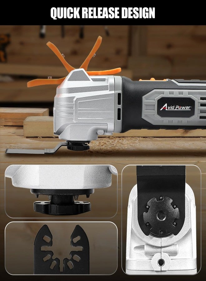 AVID POWER 112Pcs Oscillating Saw Blades Quick Release Oscillating Multitool Blades with Sandpapers Universal Oscillating Tool Accessories for Cutting Metal/Wood/Plastic, Compatible with Most Brands - Image 3