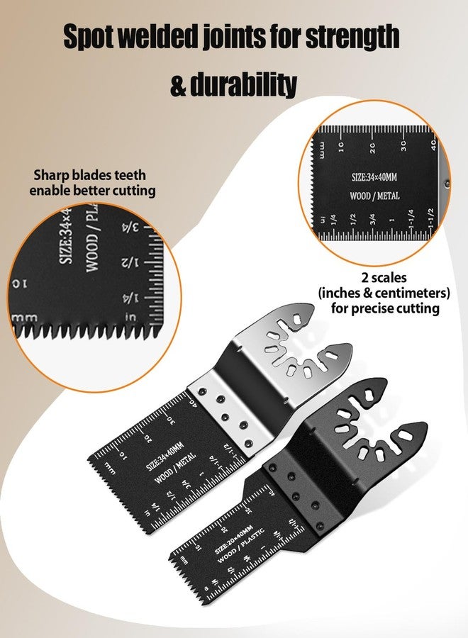 AVID POWER 112Pcs Oscillating Saw Blades Quick Release Oscillating Multitool Blades with Sandpapers Universal Oscillating Tool Accessories for Cutting Metal/Wood/Plastic, Compatible with Most Brands - Image 2