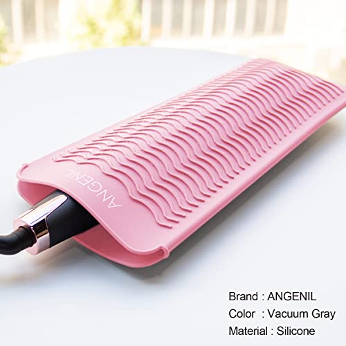 ANGENIL Heat Resistant Silicone Flat Iron Mat Pouch, For Travel Dual Voltage Curling Iron Wand, Hair Straightener, Automatic Wireless Curlers, Crimper Hair Iron, Styling Tools, Curling Brush For Women - Image 4