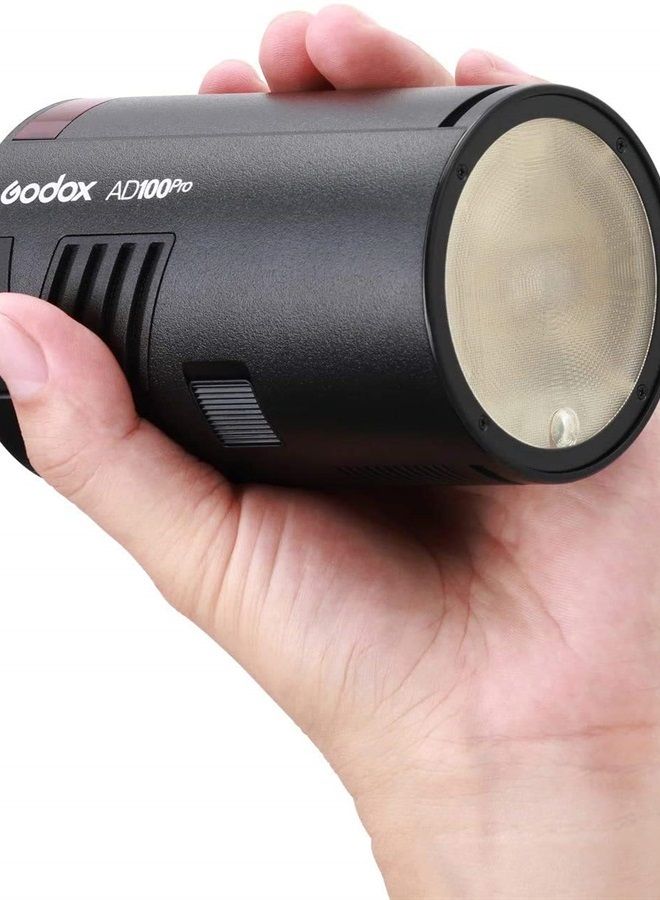 Godox AD100Pro 100Ws TTL 2.4G 1/8000 HSS Outdoor Flash Light, 2600mAh Battery 0.01-1.5s Recycling,with AK-R1 Round Head Accessories Kit, Three-Color Diffusers - Image 3